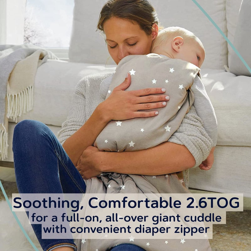 GUNAMUNA Sleep Sacks for Babies Toddlers and Newborns, Easy Changing Diaper Zipper, 2.5 TOG, Shine, 24-36 Months - Image 4